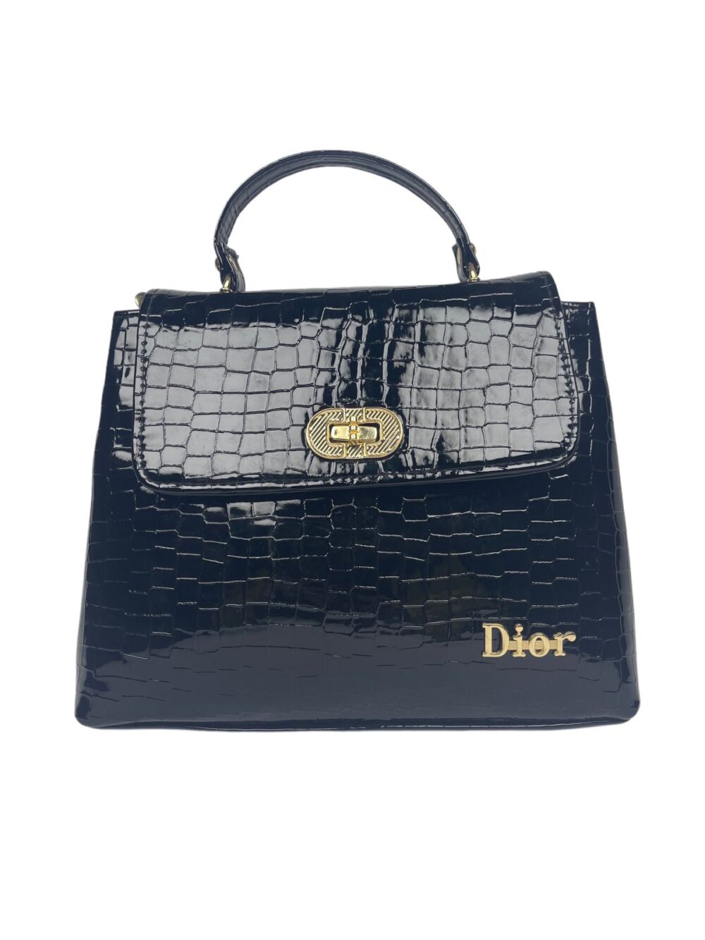 Christian Dior crocodile black/white handle bag - Image 3