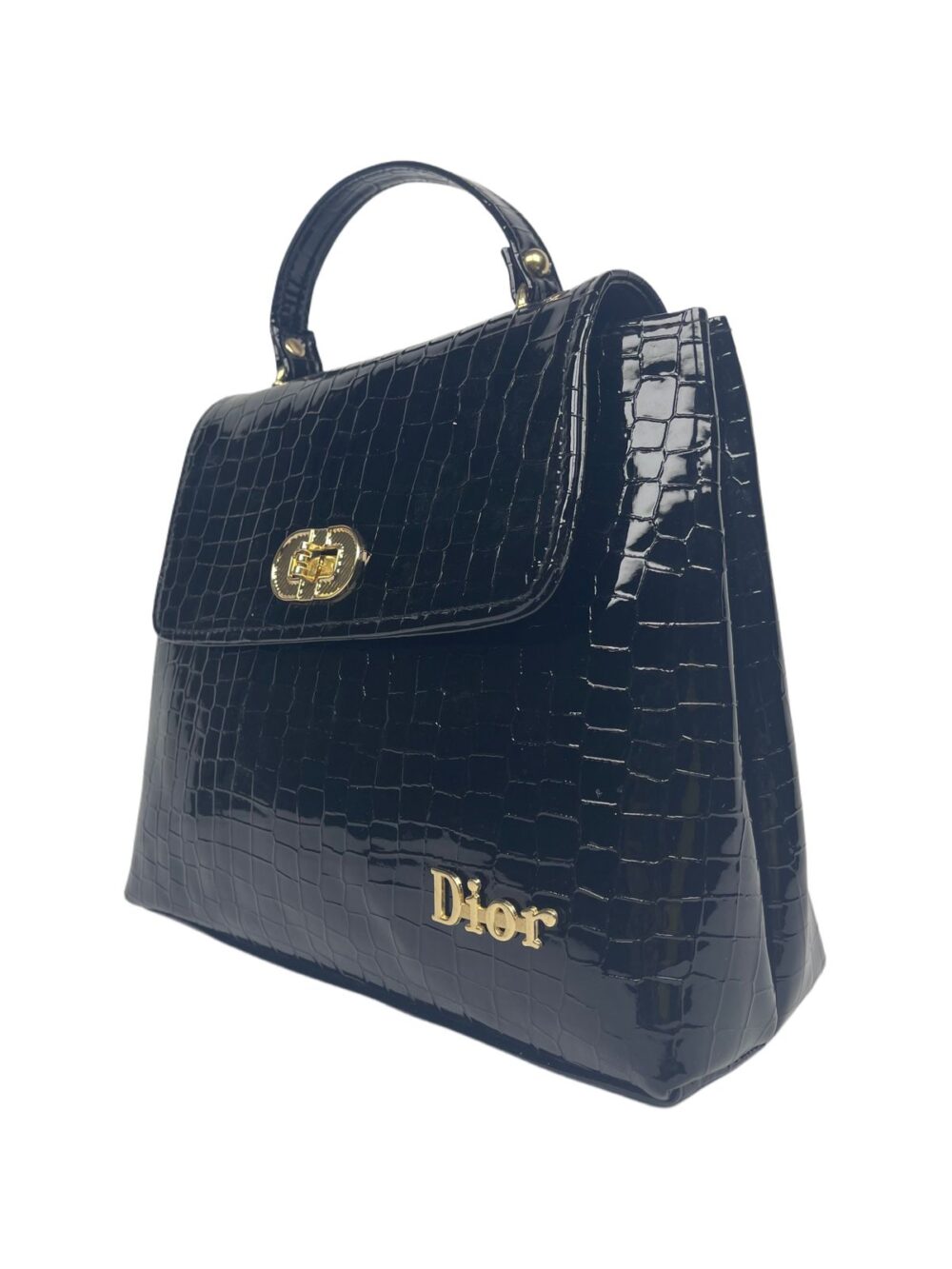 Christian Dior crocodile black/white handle bag - Image 6